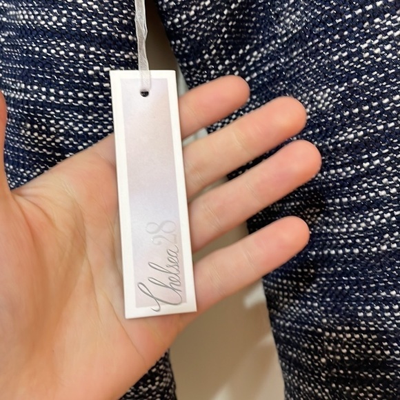 CHELSEA 28 Navy Blue Tweed Heathered Blazer Cardigan NWT - Picture 7 of 9